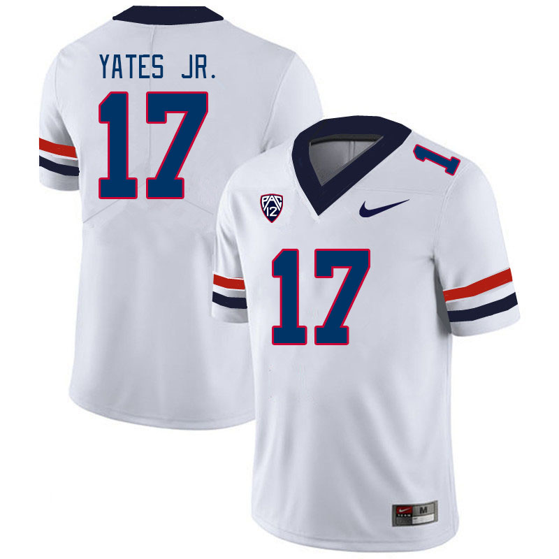 Men #17 Charles Yates Jr. Arizona Wildcats College Football Jerseys Stitched-White